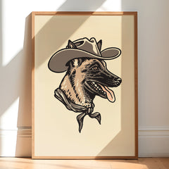 Belgian Malinois Cowdog Giclée Print