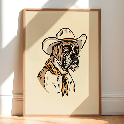 Bull Terrier Cowdog - Signed 8x10in Silkscreen Print