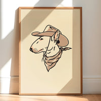 Bull Terrier Cowdog Giclée Print