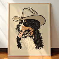 Bernese Mountain Dog Cowdog Giclée Print