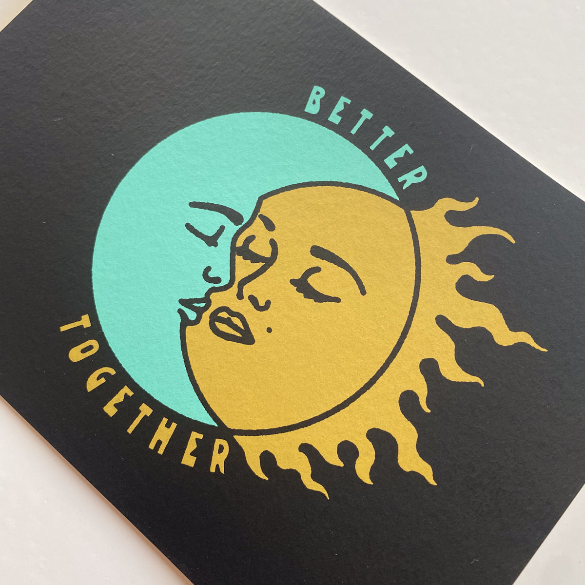 Better Together Sun and Moon - Signed 7x5in Print  #466