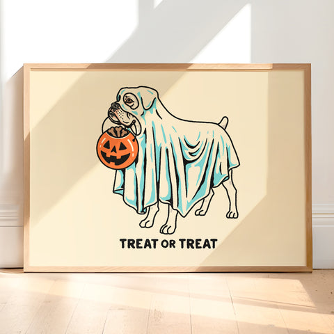 Blue Merle Aussie Ghost (Dog Only With Tail) Giclée Print