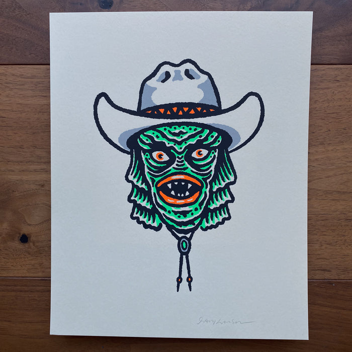 Cowboy Creature - Signed 8x10in Silkscreen Print