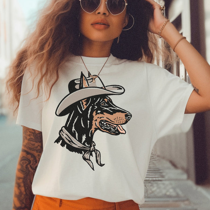 Doberman Cowdog Heavyweight T-shirt