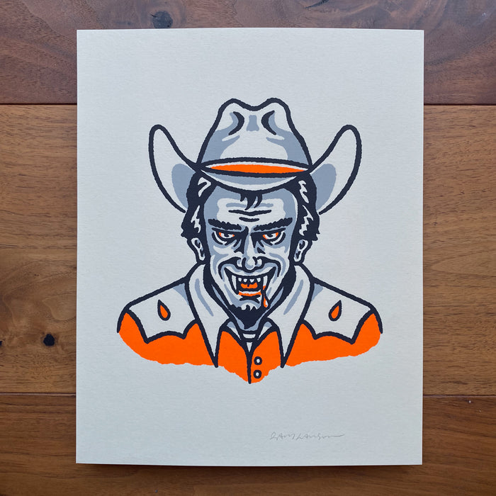 Cowboy Dracula - Signed 8x10in Silkscreen Print