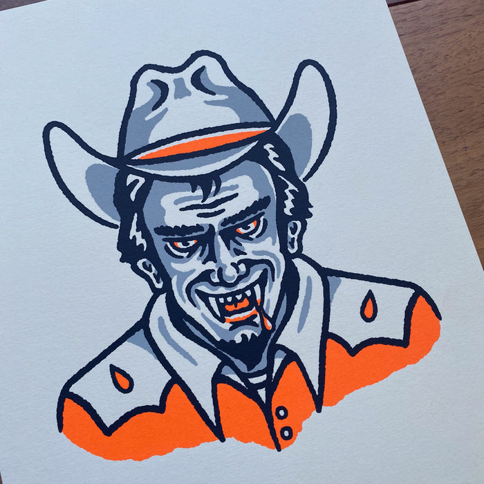 Cowboy Dracula - Signed 8x10in Silkscreen Print