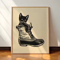 Eastern Kitten Boot Giclée Print