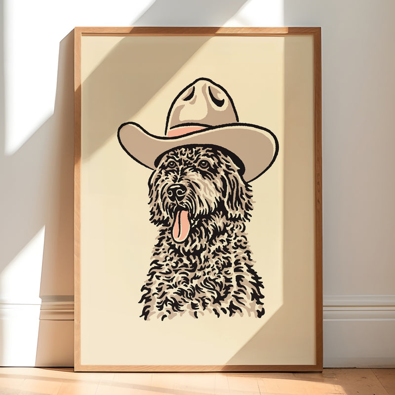 Goldendoodle Cowdog Giclée Print