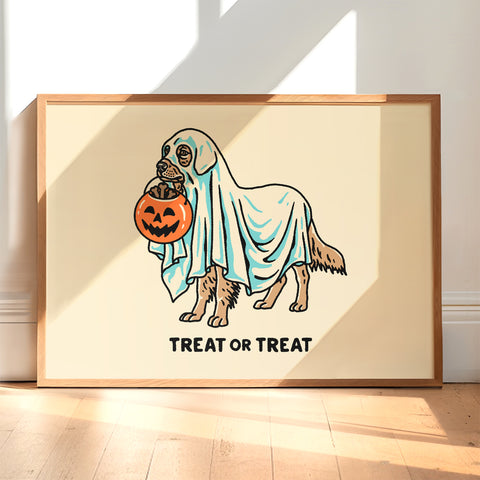 Chocolate Lab Ghost (Dog Only) Giclée Print