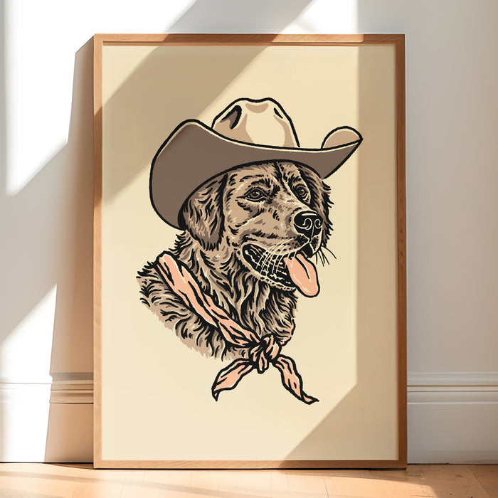 Golden Retriever Cowdog Print Giclée Print