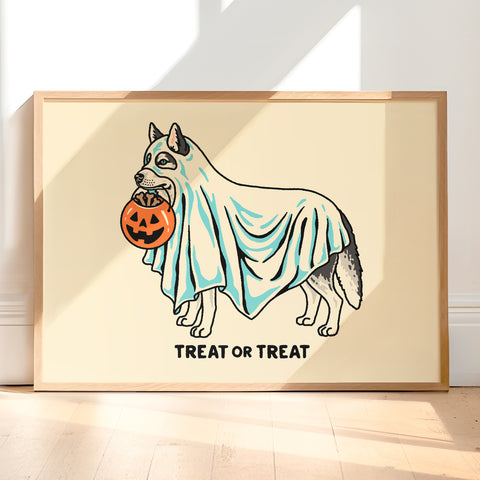 Blue Heeler Ghost (Dog Only) Print