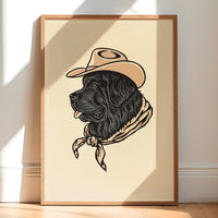 Newfoundland Black Cowdog Print Giclée Print