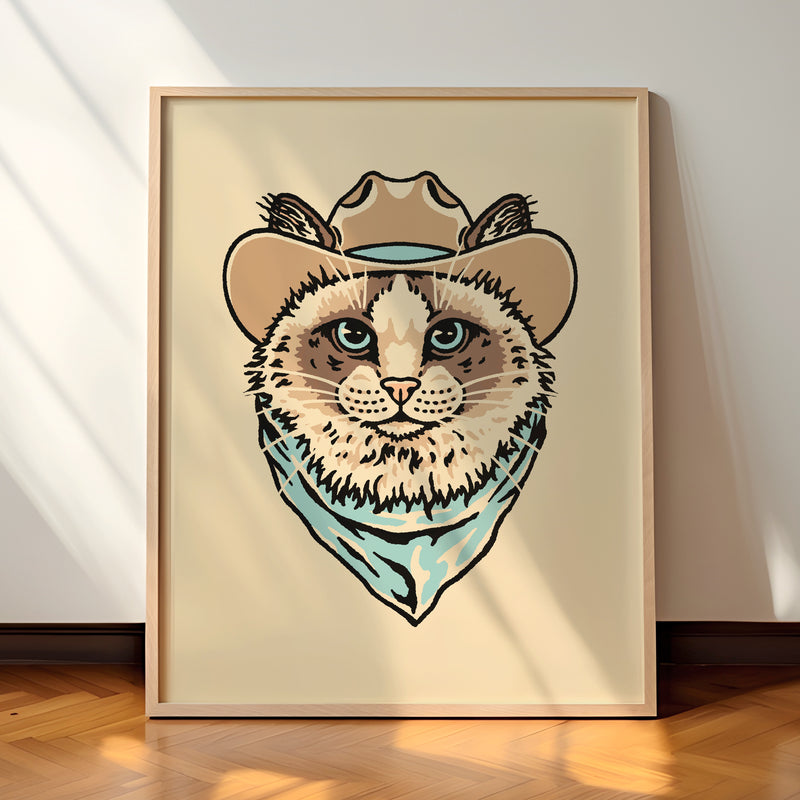 Ragdoll (Brown) Cowcat Giclée Print