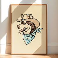 Red Husky Cowdog Giclée Print