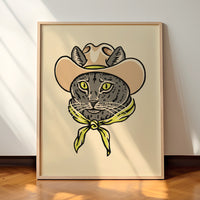 Russian Blue Cowcat Giclée Print