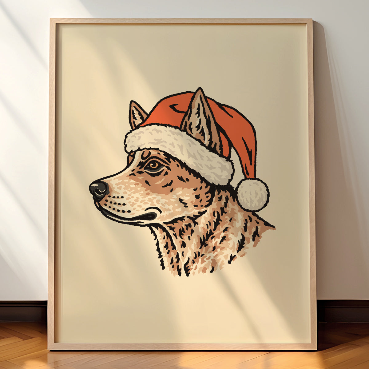 Red Heeler Christmas Giclée Print