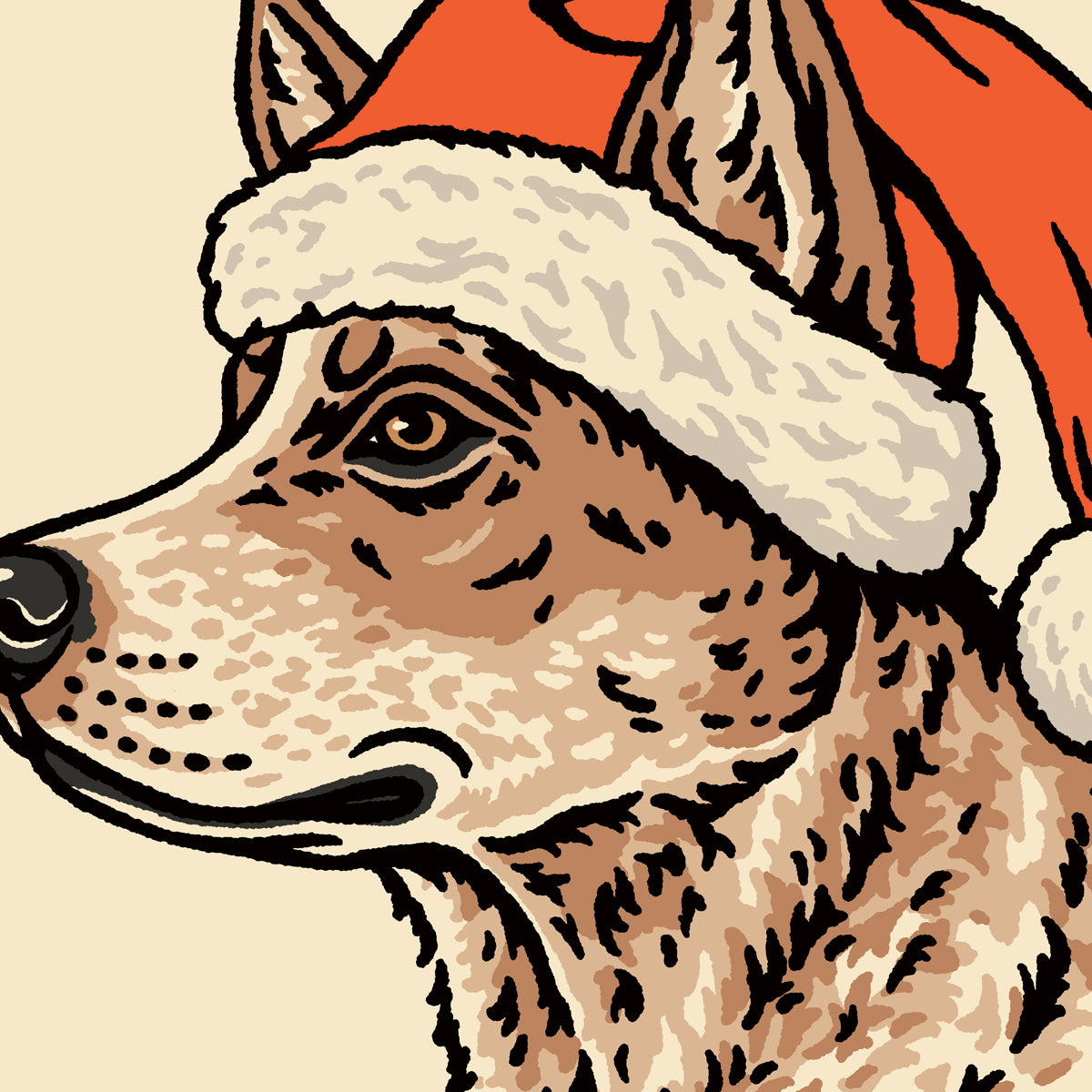 Red Heeler Christmas Giclée Print