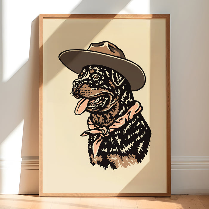 Rottweiler Cowdog Giclée Print