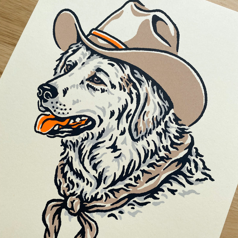 Great Pyrenees Cowdog -8x10in Signed Silkscreen Print