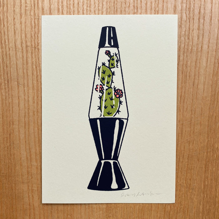 Prickly Lava Lamp - Signed 5x7in Silkscreen Print