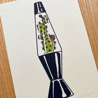 Prickly Lava Lamp - Signed 5x7in Silkscreen Print