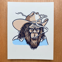 Bigfoot Cowpoke - Signed 8x10in Silkscreen Print