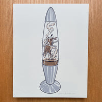 Bull Lava Lamp - Signed 8x10in Silkscreen Print