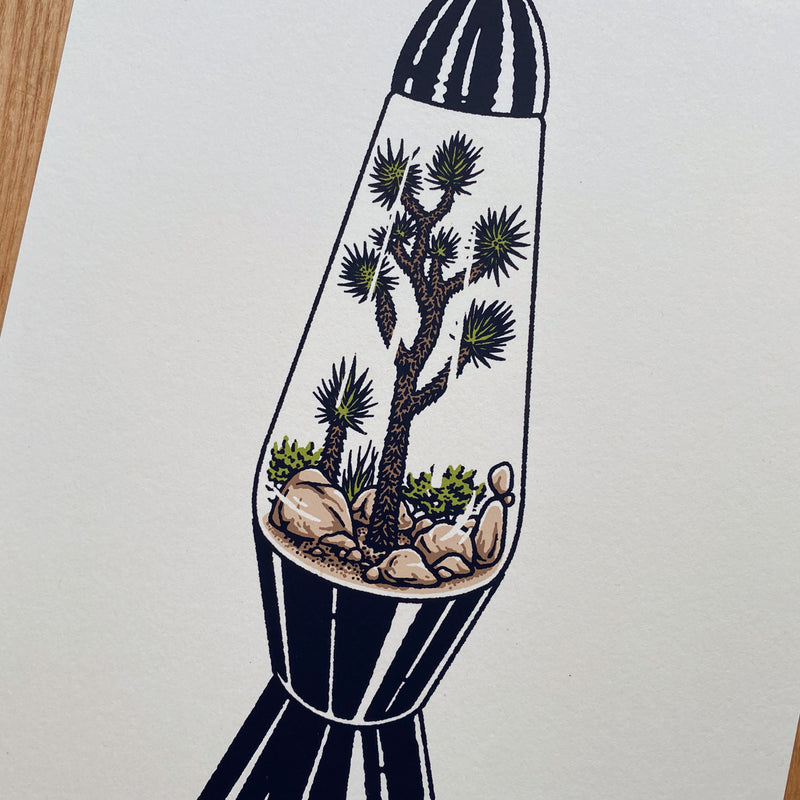 Joshua Tree Lava Lamp - Signed 8x10in Silkscreen Print