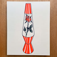 Rose Lava Lamp - Signed 8x10in Silkscreen Print