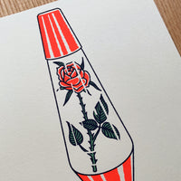 Rose Lava Lamp - Signed 8x10in Silkscreen Print