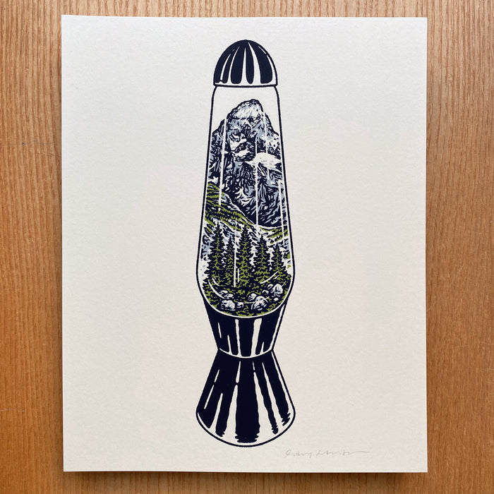 Teton Lava Lamp - Signed 8x10in Silkscreen Print