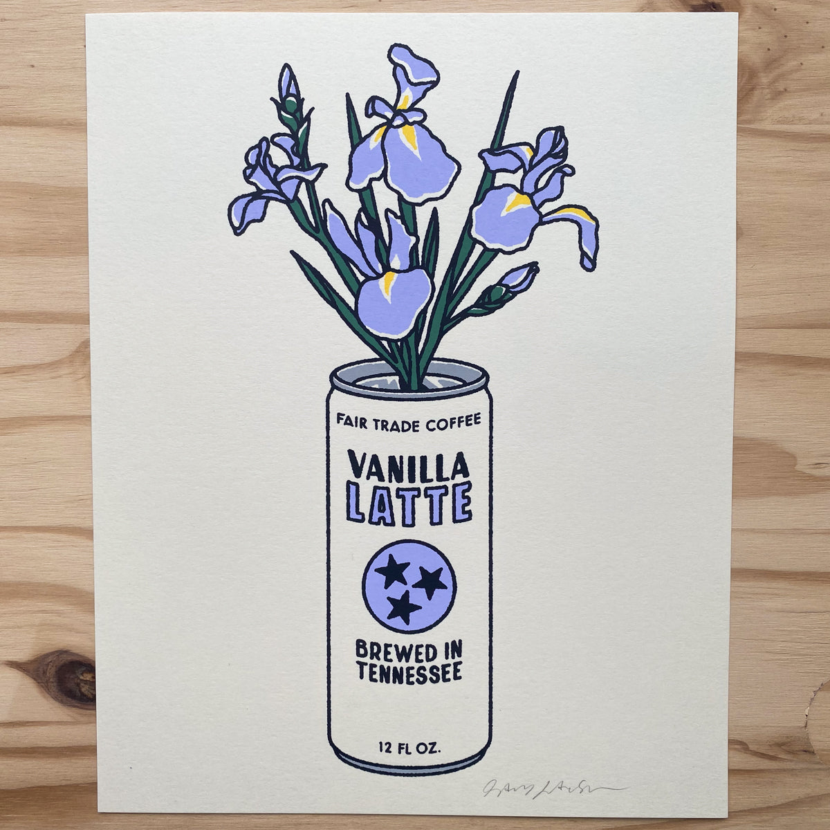 Tennessee Latte - Signed 8x10in Silkscreen Print