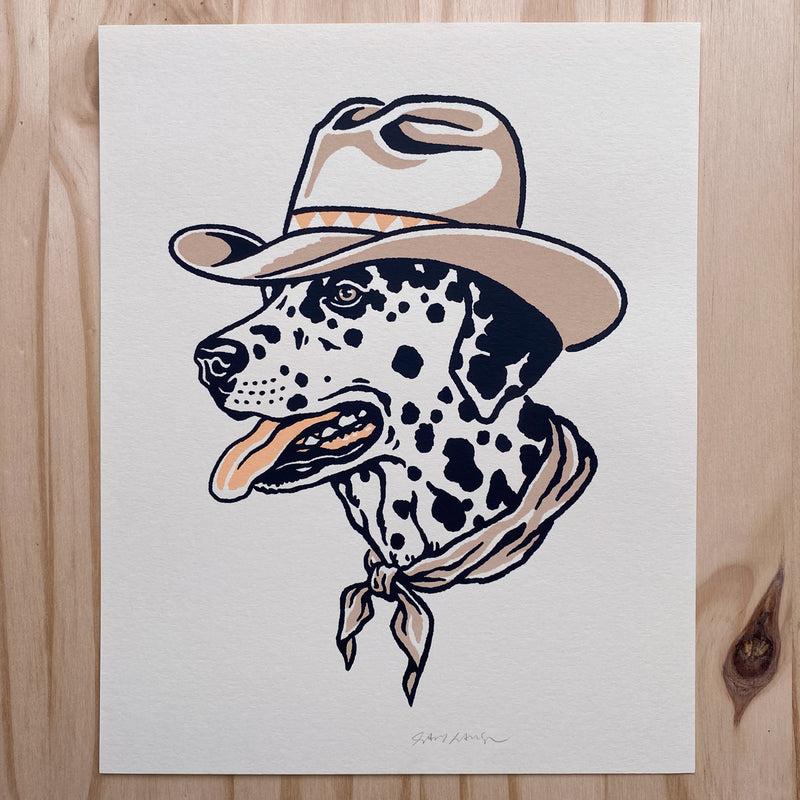 Dalmation Cowdog - 8x10in Signed Silkscreen Print