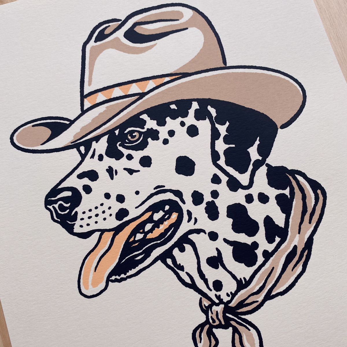 Dalmation Cowdog - 8x10in Signed Silkscreen Print