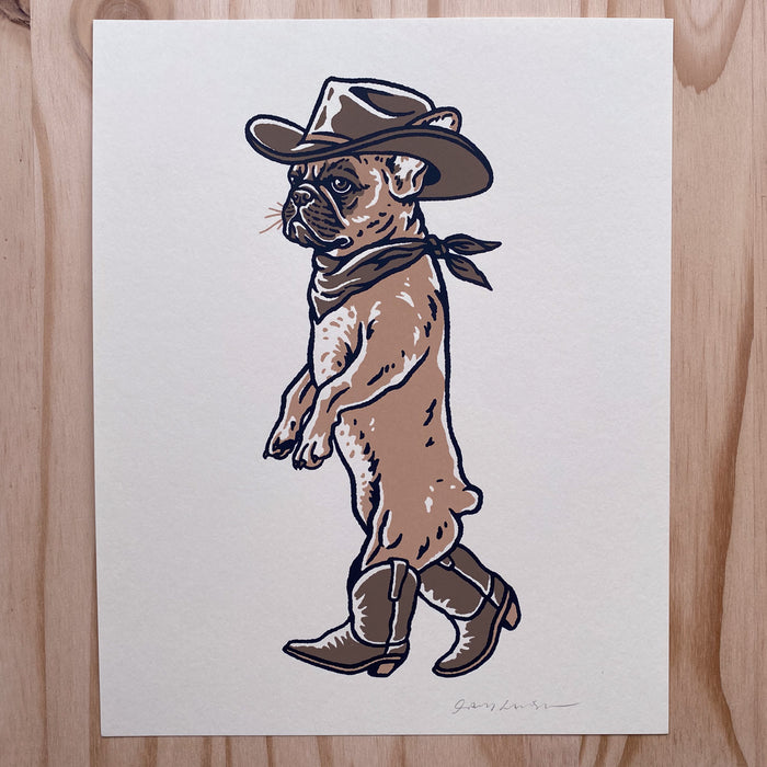 Frenchie Outlaw - 8x10in Signed Silkscreen Print