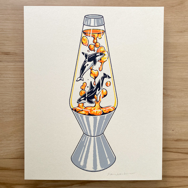 Orca Lava Lamp - Signed 8x10in Silkscreen Print