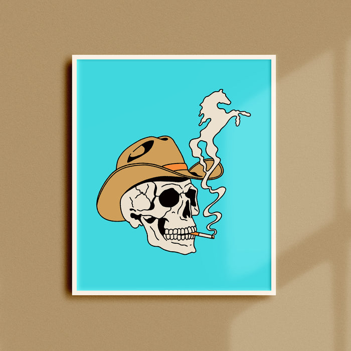 Smokin' Skull Print (Made to Order)