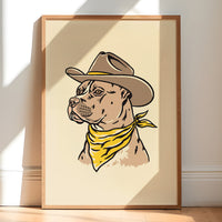 Tan Pit Bull Cowdog Giclée Print