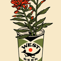 West Beer Flower Can Giclée Print