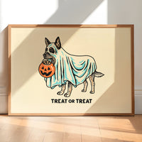 Blue Heeler Ghost (With Text) Giclée Print