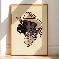 Boxer (Brindle) Cowdog Giclée Print