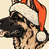 German Shepherd Christmas Giclée Print