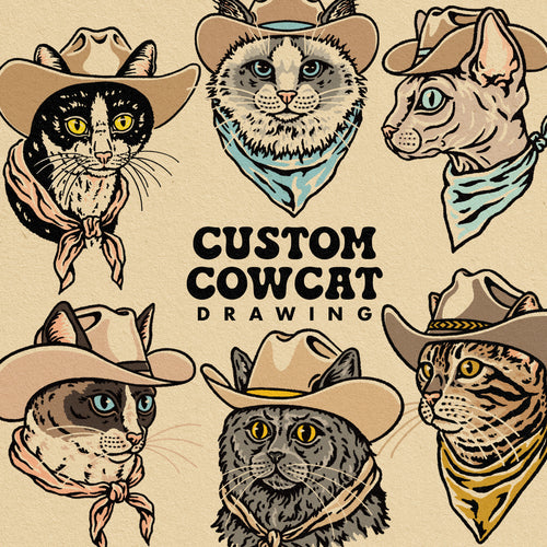 SOLD OUT. CUSTOM COWCAT DRAWING