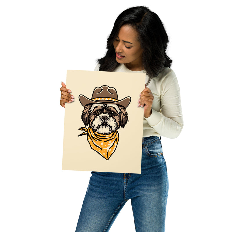 Shih Tzu Cowdog Giclée Print