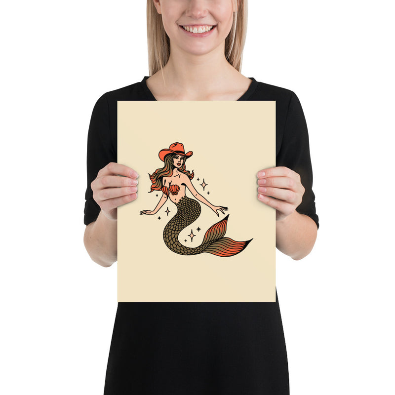 Mermaid Cowgirl Giclée Print