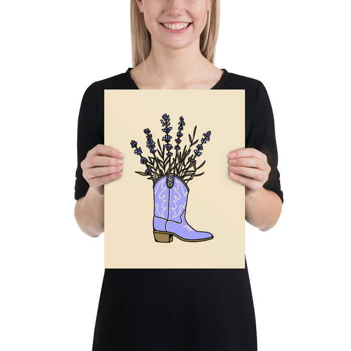 Lavender Boot Giclée Print