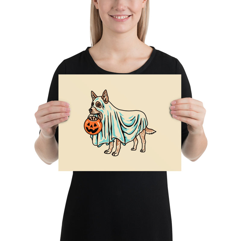 Red Heeler Ghost (Dog Only) Giclée Print