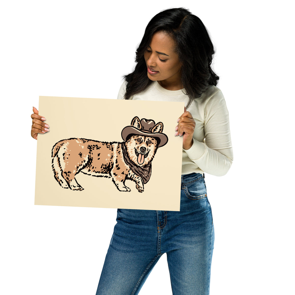 Corgi Cowdog Giclée Print