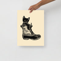 Eastern Kitten Boot Giclée Print