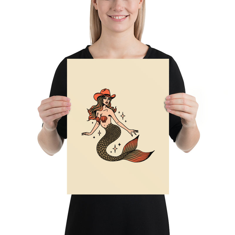 Mermaid Cowgirl Giclée Print